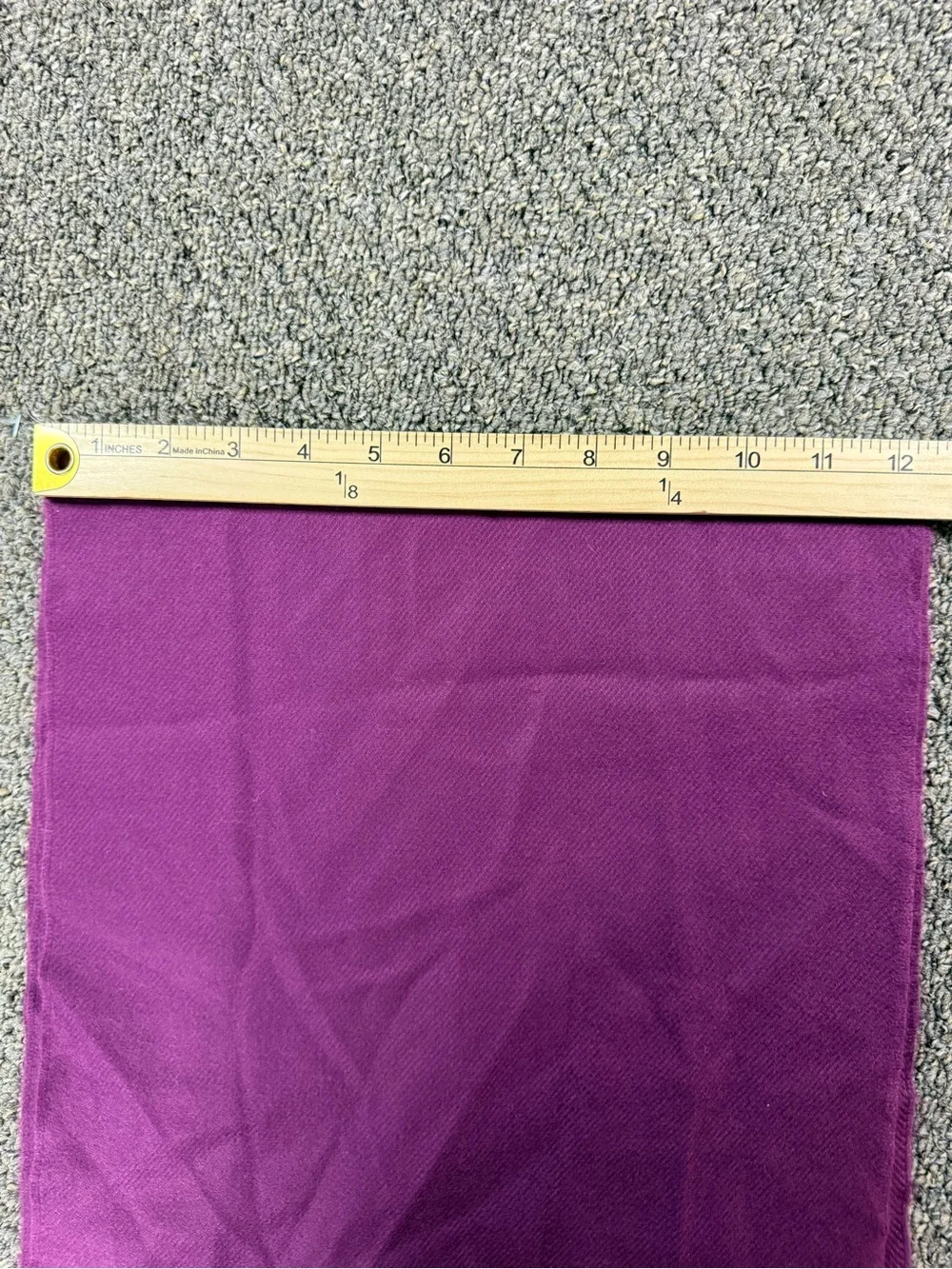 Hand Tailored 100% Cashmere Fringe Scarf Purple Magenta Made in Germany⁠